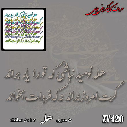 خرید حروف کالیگرافی، کالیگرافی، حروف کالیگرافی چوبی، کالیگرافی هله نومید نباشی که تو را یار براند ، گرت امروز براند نه که فردات بخواند، ایران کادنس